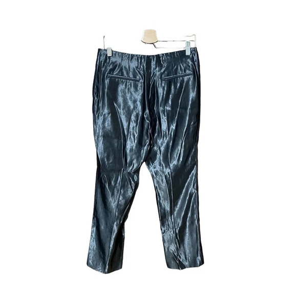 Dries‎ Van Noten Paola Shiny Hammered Pants Black Size 38 / US 6 - Picture 4 of 8